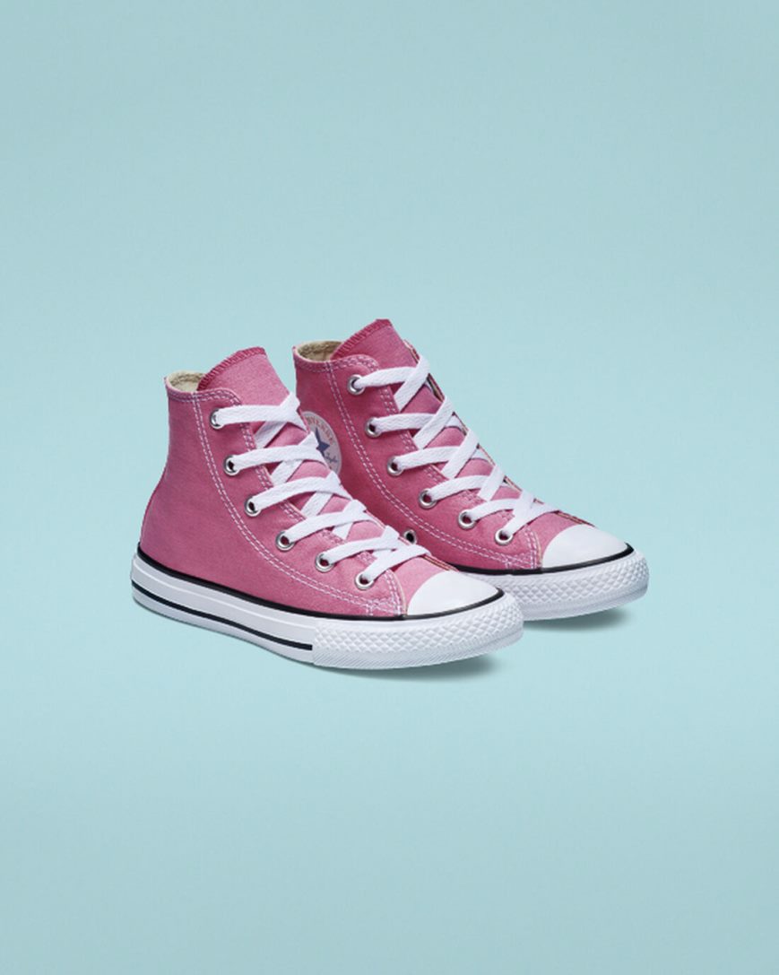 Zapatillas Altas Converse Chuck Taylor All Star Classic Niño Rosas | PE 75L08P